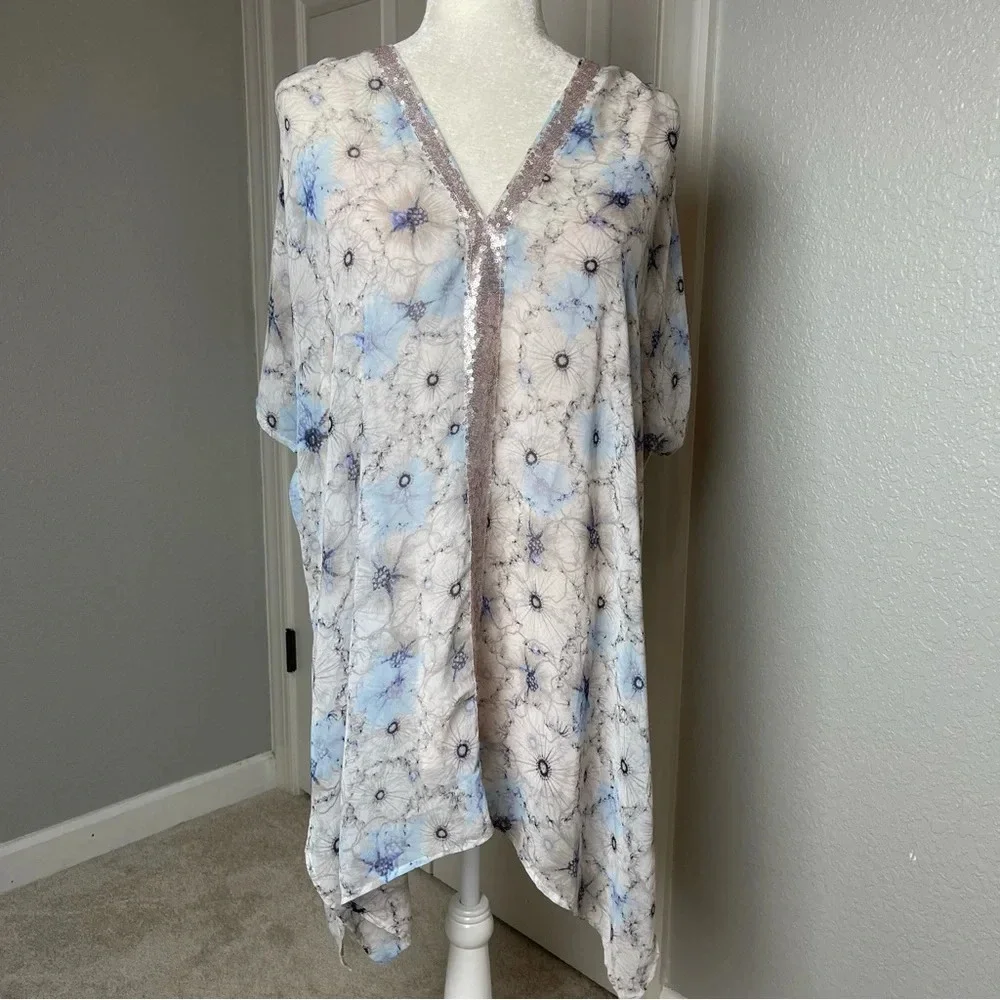 Anthropologie One September Lyla Floral Sequin Tunic Size Medium - Picture 6 of 14